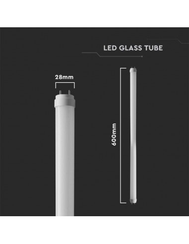 7797-Tubo LED T G  in Vetro cm Incluso Starter Non Ruotabile pz -2