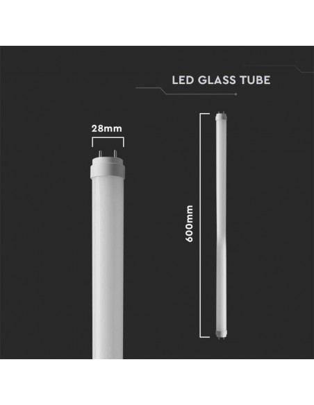 7797-Tubo LED T G  in Vetro cm Incluso Starter Non Ruotabile pz -2