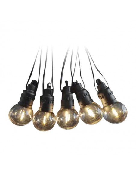 7804-Catenaria m con  Lampadine LED  con Pannello Solare e Telecomando  IP-1