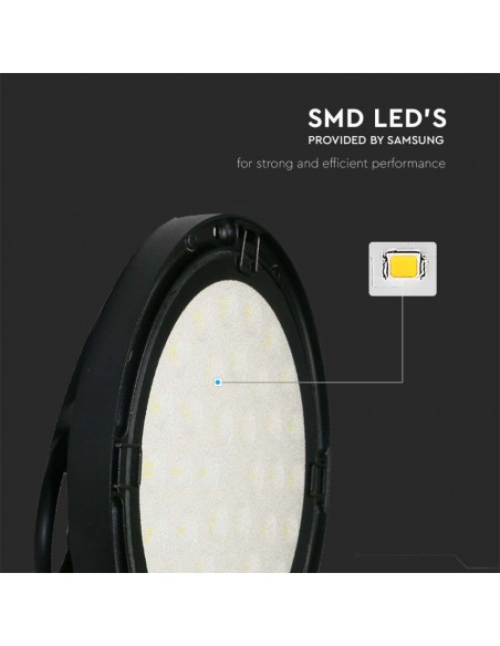 7808-Campana LED SMD Industriale  LM/W UFO Colore Nero   -6