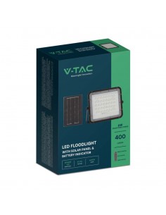 7821-Faro LED con Telecomando e Pannello Solare  Batteria sostituibile Cavo da m Colore Nero  -1 2