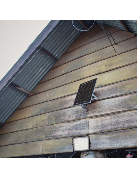 7823-Faro LED con Telecomando e Pannello Solare  Batteria sostituibile Cavo da m Colore Nero  -4