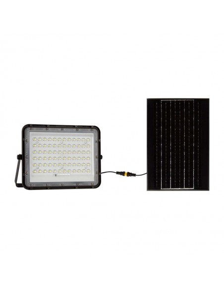 7825-Faro LED con Telecomando e Pannello Solare  Batteria Sostituibile Cavo da m Colore Nero  -6