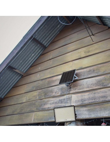 7830-Faro LED con Telecomando e Pannello Solare  Batteria sostituibile Cavo da m Colore Nero -4