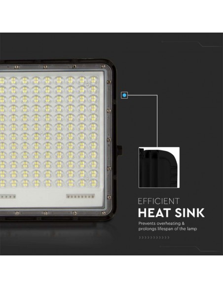 Proiettore solare LED da 30 W 4000K Batteria sostituibile Cavo da 3 m Corpo nero