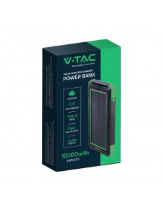 7835-Power Bank mAh  con Pannello Solare e Ricarica Wireless  USB Type-C Micro-USB Colore Nero-1 2