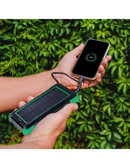 7835-Power Bank mAh  con Pannello Solare e Ricarica Wireless  USB Type-C Micro-USB Colore Nero-4