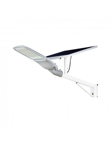 7837-Armatura Stradale Chip Samsung con Pannello Solare  Colore Bianco  -1