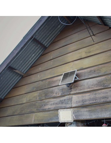 7842-Faro LED con Telecomando e Pannello Solare  Batteria sostituibile Cavo da m Colore Bianco  -4