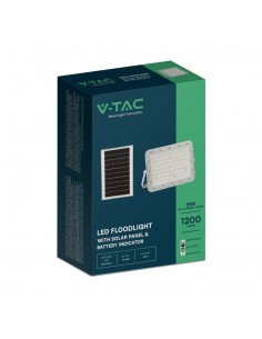 7843-Faro LED con Telecomando e Pannello Solare  Batteria sostituibile Cavo da m Colore Bianco  -1 2