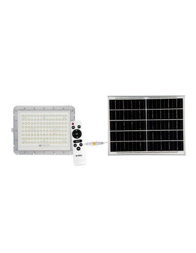 7845-Faro LED con Telecomando e Pannello Solare  Batteria sostituibile Cavo da m Colore Bianco -1