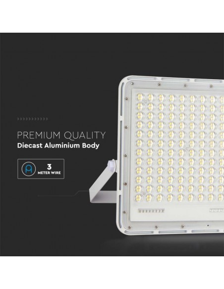 7847-Faro LED con Telecomando e Pannello Solare  Batteria sostituibile Cavo da m Colore Bianco -7