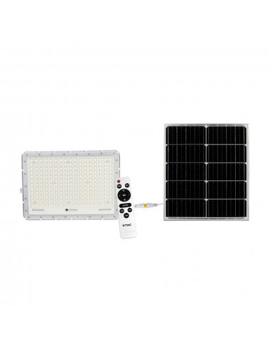7848-Faro LED con Telecomando e Pannello Solare  Batteria sostituibile Cavo da m Colore Bianco -1