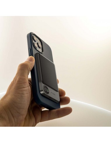 7850-Power Bank  mAh MagSafe Ultra Sottile mm in Lega di Alluminio Magnetico con Display e Ricarica Wireless Colore Grigio-6