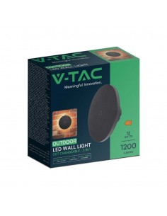 7853-Lampada LED da Muro Rotonda   Colore Nero in Dimmerabile -1 2