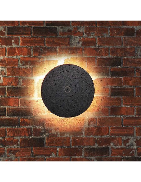 7853-Lampada LED da Muro Rotonda   Colore Nero in Dimmerabile -4
