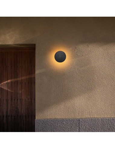 7853-Lampada LED da Muro Rotonda   Colore Nero in Dimmerabile -5