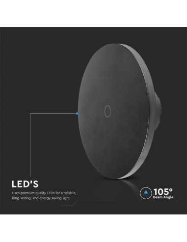 Lampada LED da Muro Rotonda 12W...