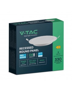 78551-Mini Pannello LED Chip Samsung  Rotondo da Incasso Compatibile con Foro -mm Colore Bianco -1 2