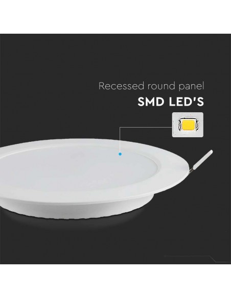 78551-Mini Pannello LED Chip Samsung  Rotondo da Incasso Compatibile con Foro -mm Colore Bianco -6