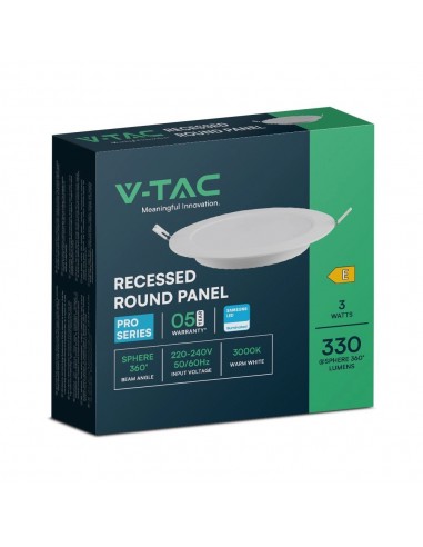 78561-Mini Pannello LED Chip Samsung  Rotondo da Incasso Compatibile con Foro -mm Colore Bianco -2