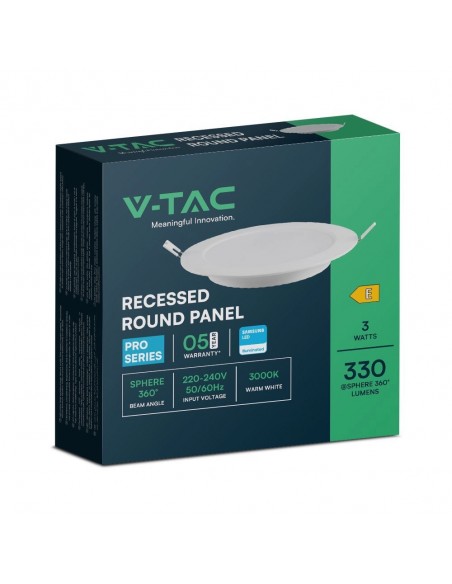 78571-Mini Pannello LED Chip Samsung  Rotondo da Incasso Compatibile con Foro -mm Colore Bianco -2