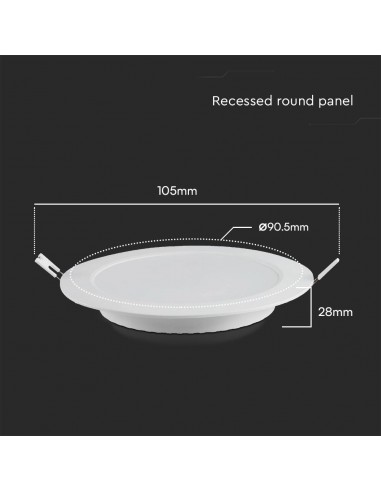 78571-Mini Pannello LED Chip Samsung  Rotondo da Incasso Compatibile con Foro -mm Colore Bianco -3