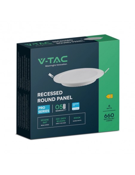 78581-Mini Pannello LED Chip Samsung  Rotondo da Incasso Compatibile con Foro -mm Colore Bianco -2