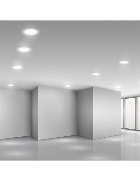 78591-Mini Pannello LED Chip Samsung  Rotondo da Incasso Compatibile con Foro -mm Colore Bianco -5