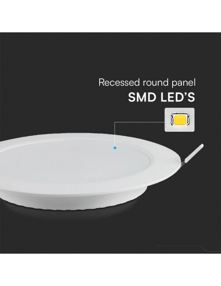 78591-Mini Pannello LED Chip Samsung  Rotondo da Incasso Compatibile con Foro -mm Colore Bianco -6