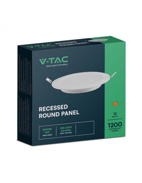 7862-Mini Pannello LED  LM/W Rotondo da Incasso Compatibile con Foro -mm Colore Bianco -2