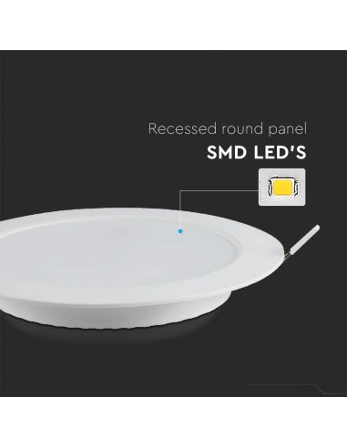 78631-Mini Pannello LED Chip Samsung  Rotondo da Incasso Compatibile con Foro -mm Colore Bianco -6