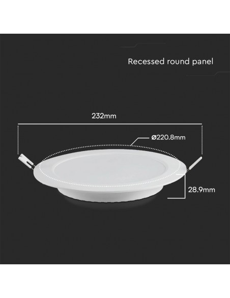 78641-Mini Pannello LED Chip Samsung  Rotondo da Incasso Compatibile con Foro -mm Colore Bianco -3
