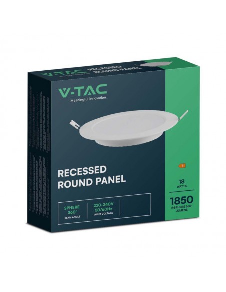 7865-Mini Pannello LED  Rotondo da Incasso Compatibile con Foro -mm Colore Bianco -2