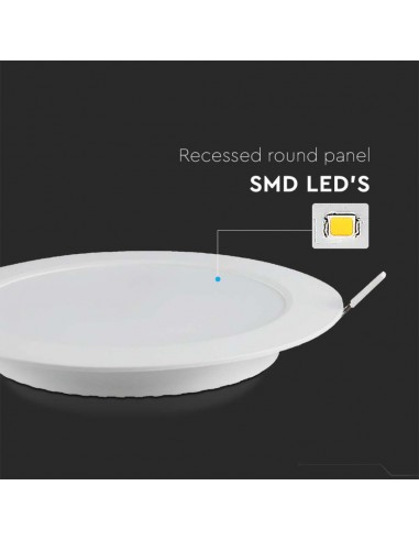 7866-Mini Pannello LED  Rotondo da Incasso Compatibile con Foro -mm Colore Bianco -7