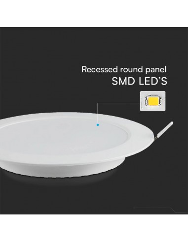 78661-Mini Pannello LED Chip Samsung  Rotondo da Incasso Compatibile con Foro -mm Colore Bianco -7