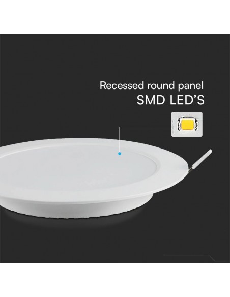 78661-Mini Pannello LED Chip Samsung  Rotondo da Incasso Compatibile con Foro -mm Colore Bianco -7