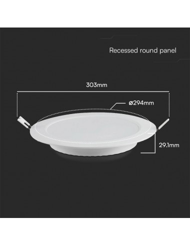 78671-Mini Pannello LED Chip Samsung  Rotondo da Incasso Compatibile con Foro -mm Colore Bianco -3