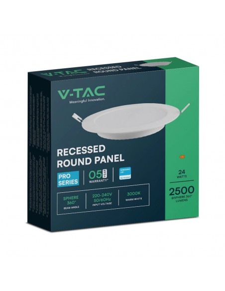 78691-Mini Pannello LED Chip Samsung  Rotondo da Incasso Compatibile con Foro -mm Colore Bianco -2