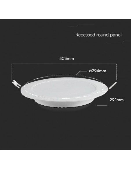 78691-Mini Pannello LED Chip Samsung  Rotondo da Incasso Compatibile con Foro -mm Colore Bianco -3