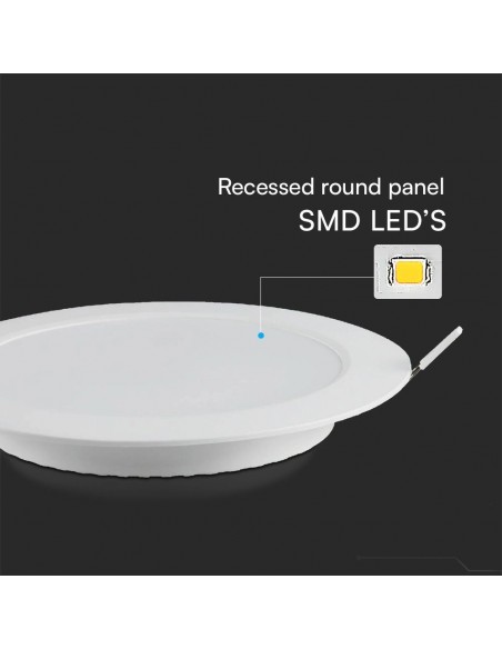 78691-Mini Pannello LED Chip Samsung  Rotondo da Incasso Compatibile con Foro -mm Colore Bianco -6