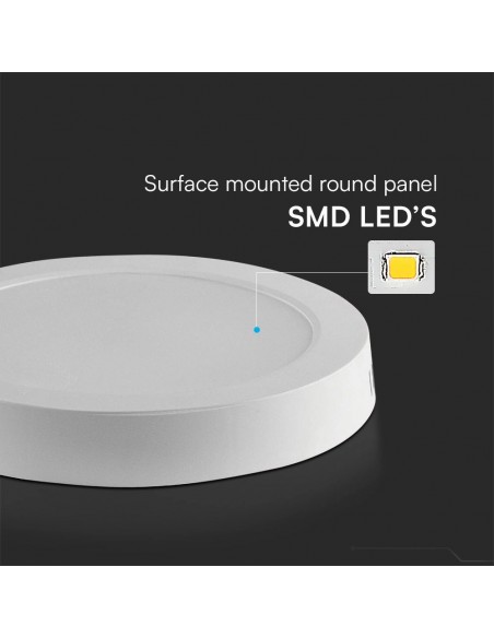 78721-Plafoniera LED Chip Samsung Tonda  LM/W Colore Bianco -6