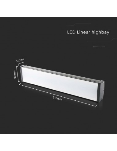 7892-Campana Industriale LED Lineare  Colore Nero  -2