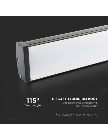 7892-Campana Industriale LED Lineare  Colore Nero  -6