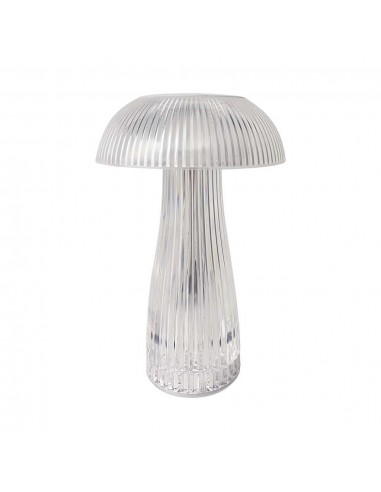 7894-Lampada LED da Tavolo  Colore Bianco Trasparente Ricaricabile con USB C Touch Dimmerabile in-1