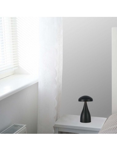 7895-Lampada LED da Tavolo  con Batteria mAh Ricaricabile USB C Colore Nero in Metallo Touch Dimmerabile in-5