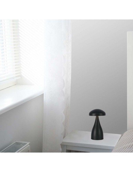 7895-Lampada LED da Tavolo  con Batteria mAh Ricaricabile USB C Colore Nero in Metallo Touch Dimmerabile in-5