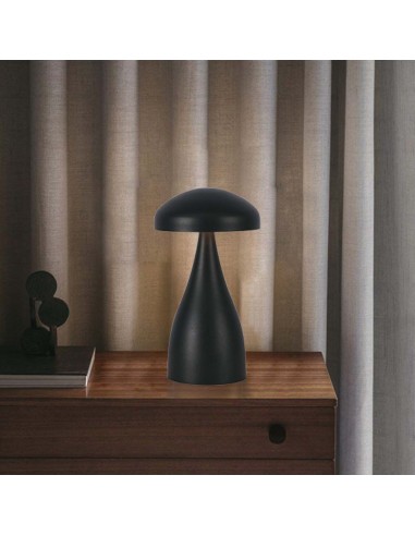 7895-Lampada LED da Tavolo  con Batteria mAh Ricaricabile USB C Colore Nero in Metallo Touch Dimmerabile in-6