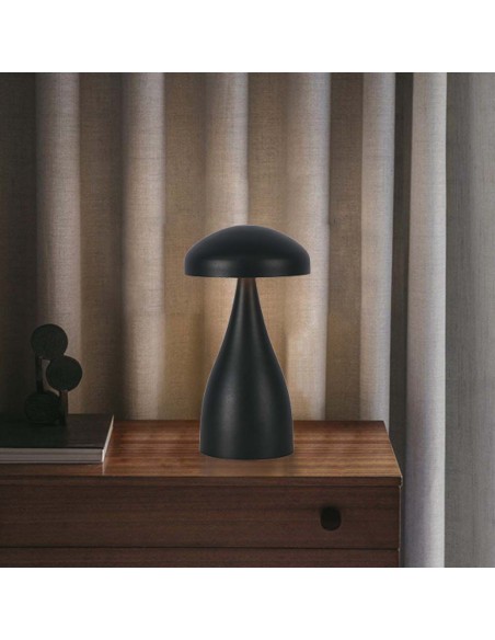 7895-Lampada LED da Tavolo  con Batteria mAh Ricaricabile USB C Colore Nero in Metallo Touch Dimmerabile in-6