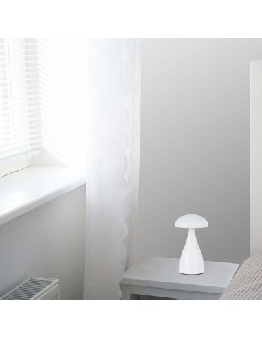 7896-Lampada LED da Tavolo  con Batteria mAh Ricaricabile USB C Colore Bianco in Metallo Touch Dimmerabile in-5